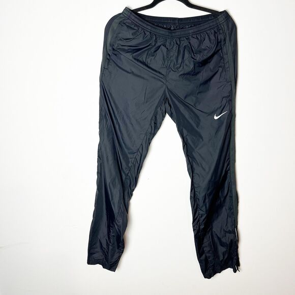 Nike Women's S Track Pants Mesh Stripe Black Athletic Training Zip - Picture 1 of 6